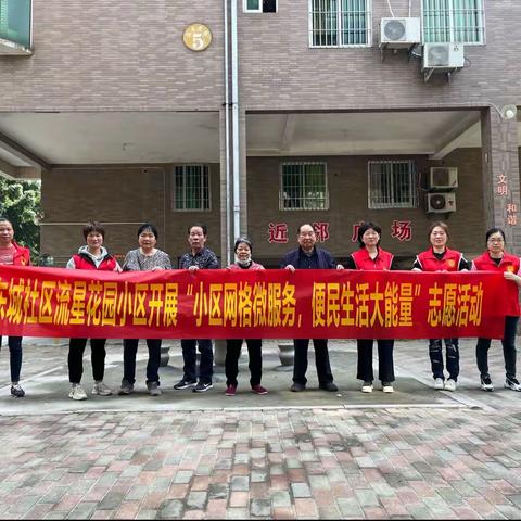 东城社区流星花园小区开展“小区网格微服务，便民生活大能量”志愿活动