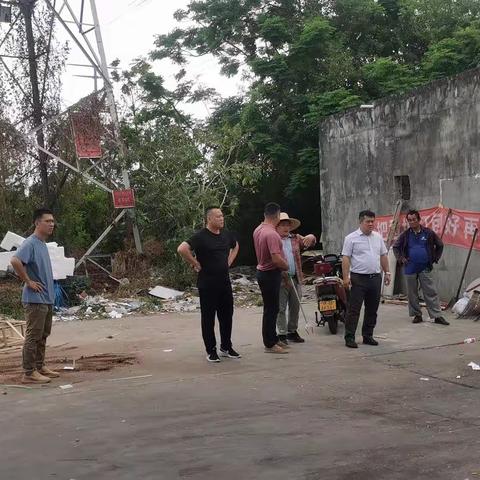 吉阳区副区长吴淑侨带队到抱坡村委会督导创文巩卫工作