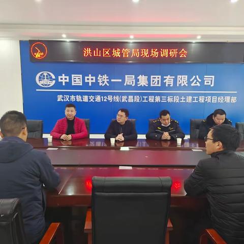 洪山区城管局谭局长一行到地铁十二号线开展调研服务工作