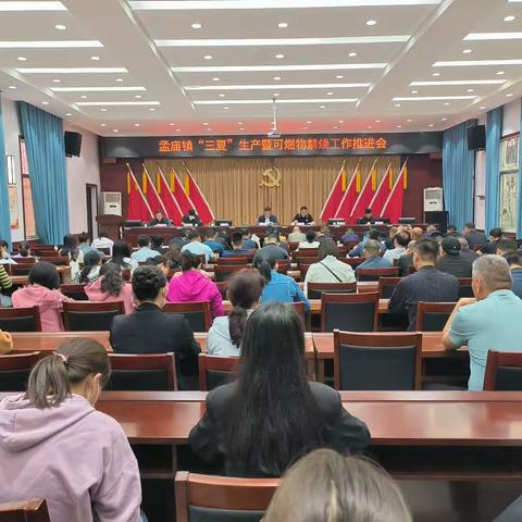 孟庙镇召开2023“三夏”生产暨可燃物禁烧工作推进会