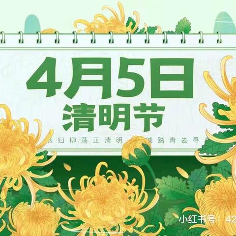 金翅膀平章府幼儿园清明节活动花絮