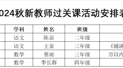 “新”光闪耀  “亮”出风采 ——第五实验小学斌冲校区新教师过关课展示活动