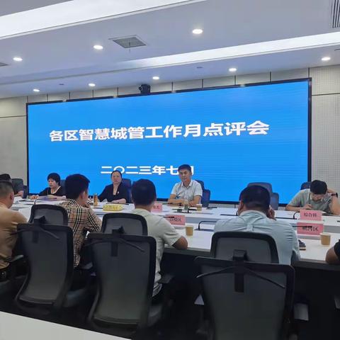 市智慧城管综合运行中心组织召开各区智慧城管工作月点评会