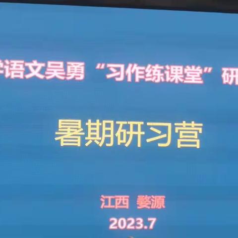 聚焦课标新思路  打开习作新视野——暨教育新视野2023年暑期小学语文教师习作核心能力深度研修活动