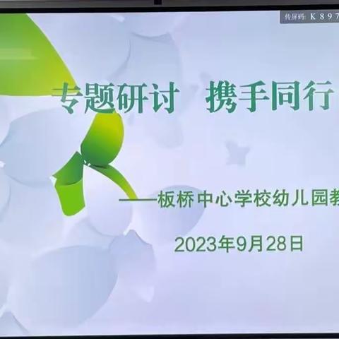 “专题研讨，携手同行”——板桥幼儿园教研活动