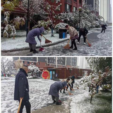 黄家坡社区回迁迎来的第一场雪