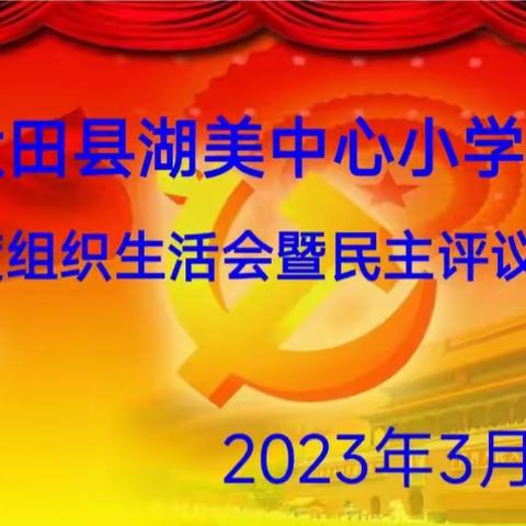 大田县湖美中心小学党支部召开2022年度组织生活会暨民主评议党员大会