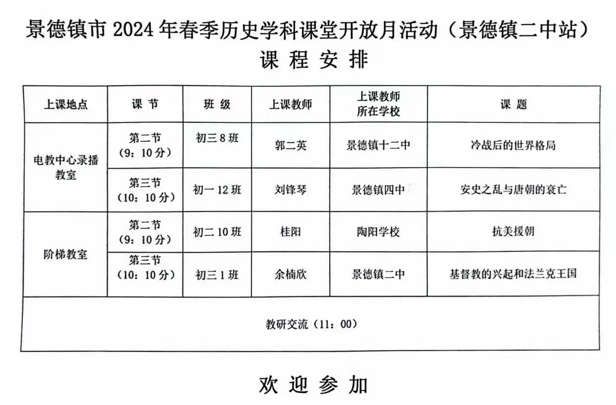 简篇-2024年景德镇市初中历史“课堂教学开放月”(二中站)