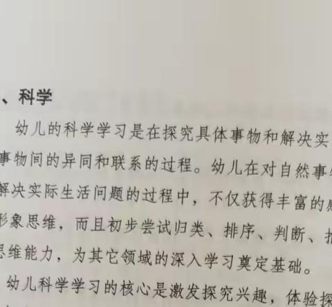 《3～6岁儿童学习与发展指南》——科学领域