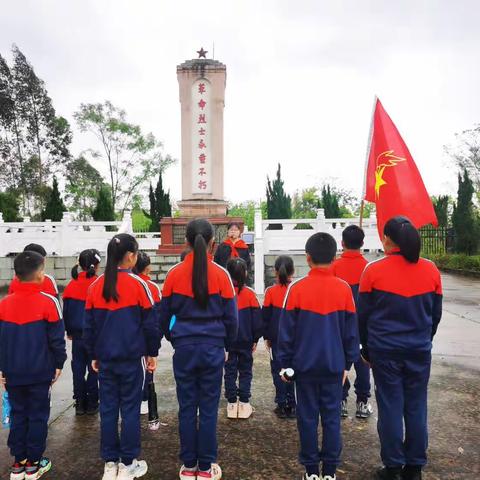 清明祭英烈——钟山县回龙镇大岛完全小学开展缅怀先烈祭扫活动