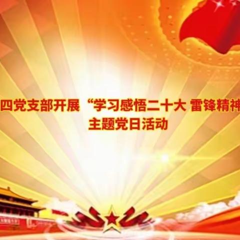 治安第四党支部开展“学习感悟二十大 雷锋精神永传承”主题党日