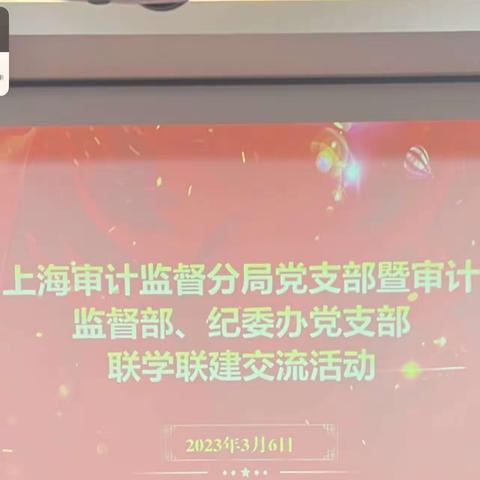 上海审计监督分局党支部暨审计监督部、纪委办党支部开展联学联建交流活动