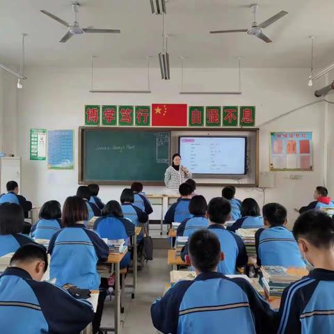 临漳县香菜营中学新教师跟岗听评课活动