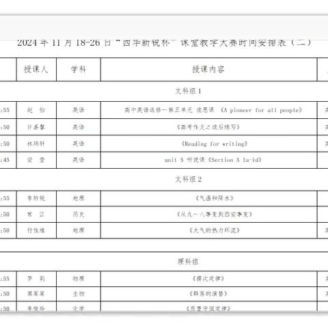 西安市第三十中学第二届“西华新锐杯”课堂教学大赛直播间（二）