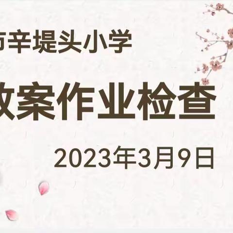 教学常规‖潜心教学守阵地，常规管理促提升——开封市辛堤头小学开展教案及作业常规检查活动