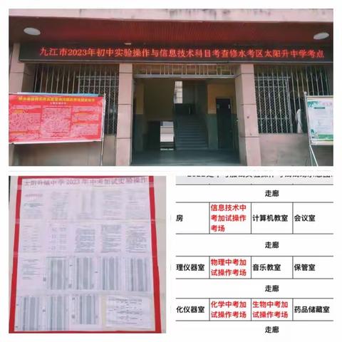 太阳升镇中学2023年初中学业水平考试实验操作与信息技术科目考查