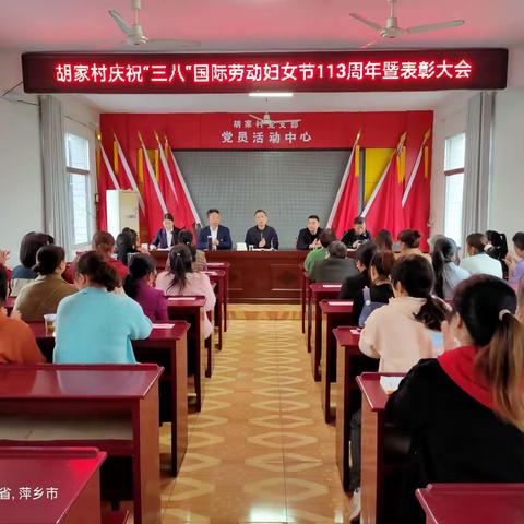 胡家村庆祝“三八”国际劳动妇女节113周年暨表彰大会
