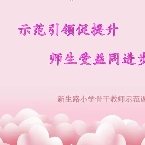 示范引领促提升，师生受益同进步——记新生路小学骨干教师示范课活动