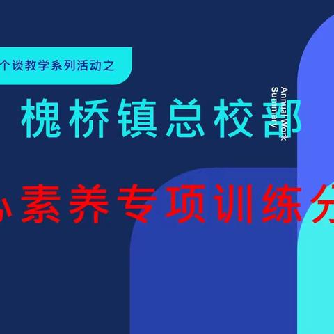 总结提升，聚力向前——槐桥镇总校部核心素养专项训练分析