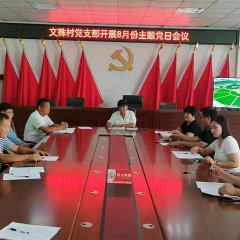 文殊村2023年8月份主题党日活动学习一一凝心铸魂跟党走  实干担当建新功