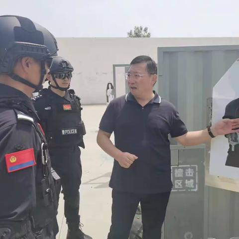 王峰同志到元氏县靶场等地慰问支队比武集训队员