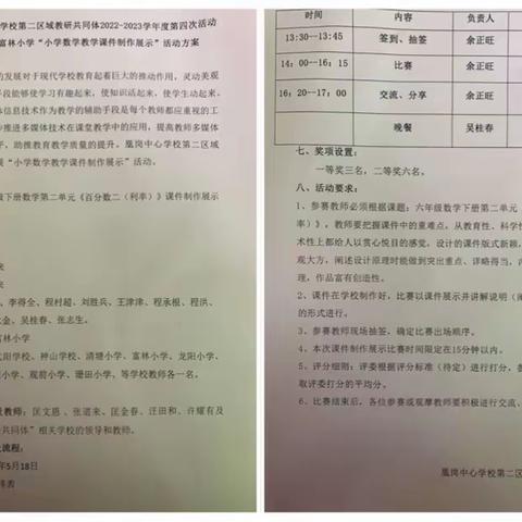 凰岗中心学校第二区域教研共同体“数学课件制作展示”活动