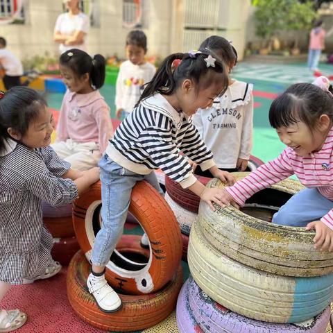 翻滚吧轮胎🛞—鄂州童乐幼儿园大二班观察故事