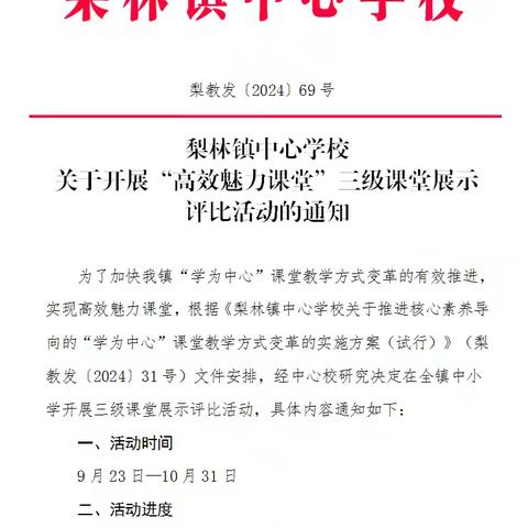 智慧绽放  乐趣无穷——梨林镇中心小学“高效魅力课堂”三级课堂中年级数学组展示活动