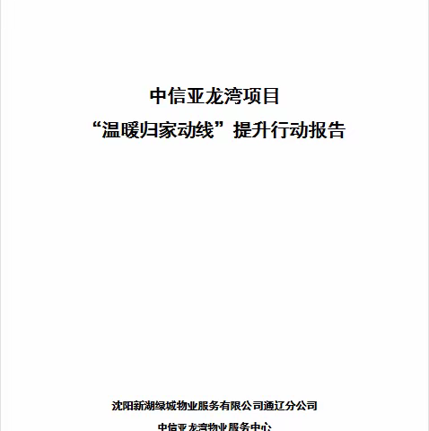 中信亚龙湾项目2月份破败项报告