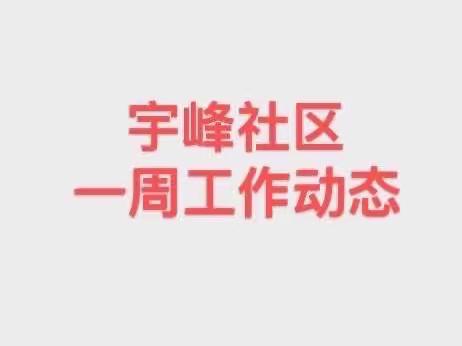 宇峰社区一周工作动态4.10-4.16