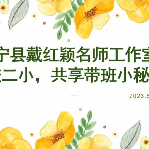 凝心聚力，众行致远——睢宁县戴红颖名班主任工作室走进二小，共享带班小秘诀