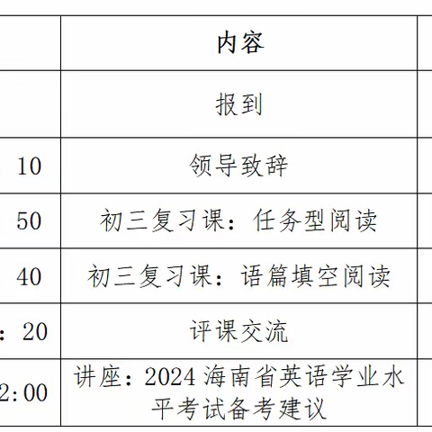 海南省2024年初中英语中考备考会在三亚举行