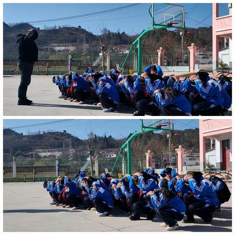 防火防震，安全“童”行—沙坝学区牛尧小学防火、防震应急疏散演练