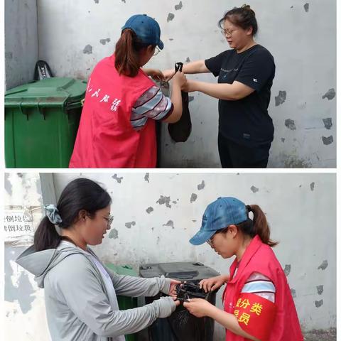 【城管进社区】东风街道化纤社区开展垃圾分类•桶边引导服务活动