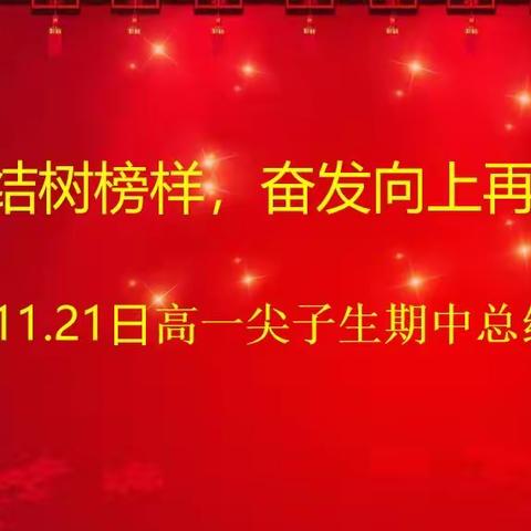 期中总结树榜样 奋发向上再起航——高一优秀生期中总结交流会