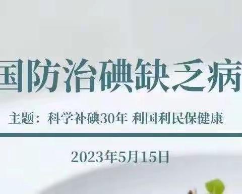 科学补“碘” 守护健康——孙口镇乔坊幼儿园“5.15全国碘缺乏病日”知识小科普