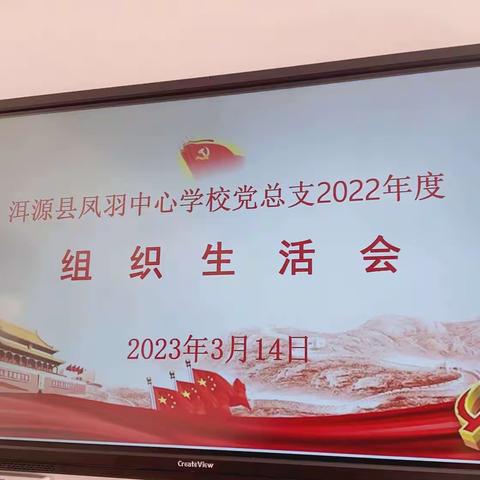 洱源县凤羽中心学校党总支2022年度组织生活会