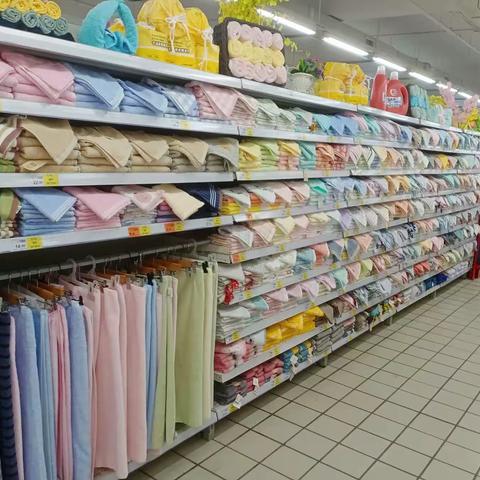 孝昌店针棉区毛巾陈列图片