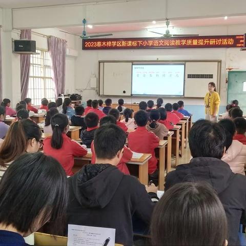 聚焦新课标    赋能“阅”课堂 ——木梓学区新课标下小学语文阅读教学质量提升研讨活动