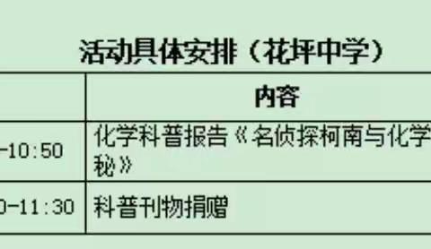 送教送研 科普进校园——名侦探柯南与化学探秘