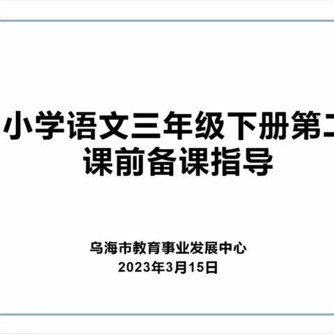 行走教研路    静待花开时——乌海备课团队指导三年级下册第二单元同频教研活动