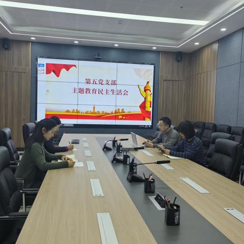 市医保中心第五党支部召开主题教育专题民主生活会