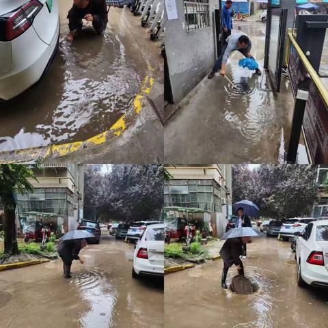 物业公司以雨为令，开展防汛应对工作