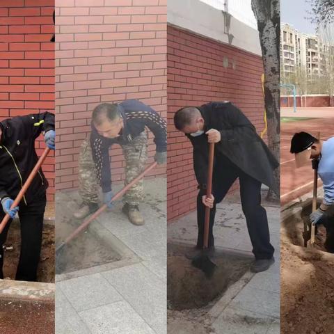 暖阳春日植绿爱绿护绿，全校师生共守绿水青山