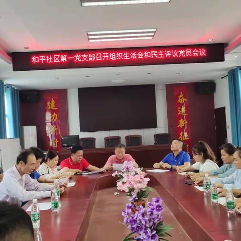 和平社区召开2022年度组织生活会及民主评议党员会议