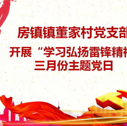 房镇镇董家村党支部开展2023年3月份“学习弘扬雷锋精神”的主题党日