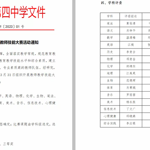 技能竞赛展风采 以赛促学共成长 ——泰宁县第四中学开展教师教学技能大赛