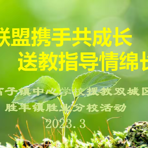 联盟携手共成长 送教指导情绵长成        成高子镇中心校援教双城区胜丰镇中心学校活动