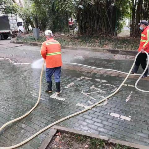 洪山区城管局周末大扫除活动