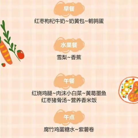 广州市增城区中新社区蓝天幼儿园第七周食谱分享